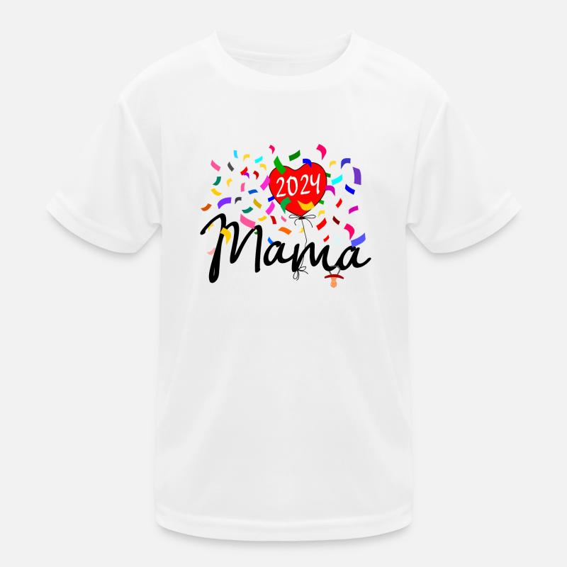 Mama 2024 Konfetti Kinder Funktions-T-Shirt