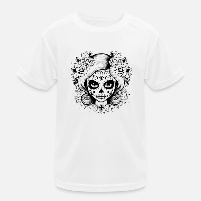 Sugarskull Kinder Funktions-T-Shirt