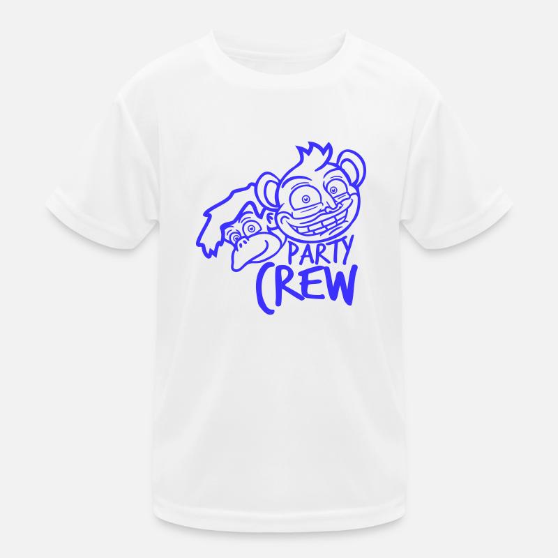 Monkey Party Crew Affen Feiern Team Freunde Spruch Kinder Funktions-T-Shirt