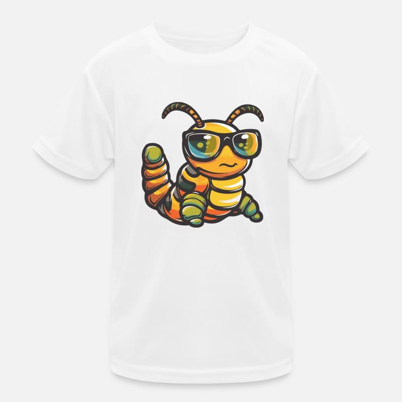 Wurm Tier Kinder Funktions-T-Shirt