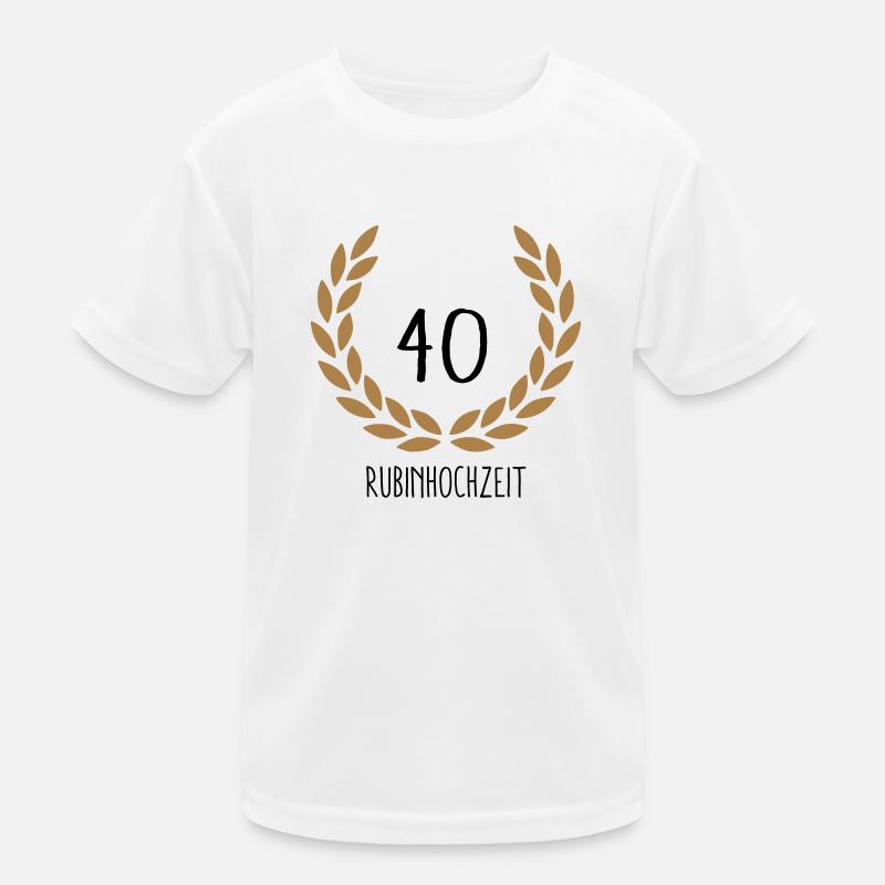 Hochzeitstag 40 Kinder Funktions-T-Shirt
