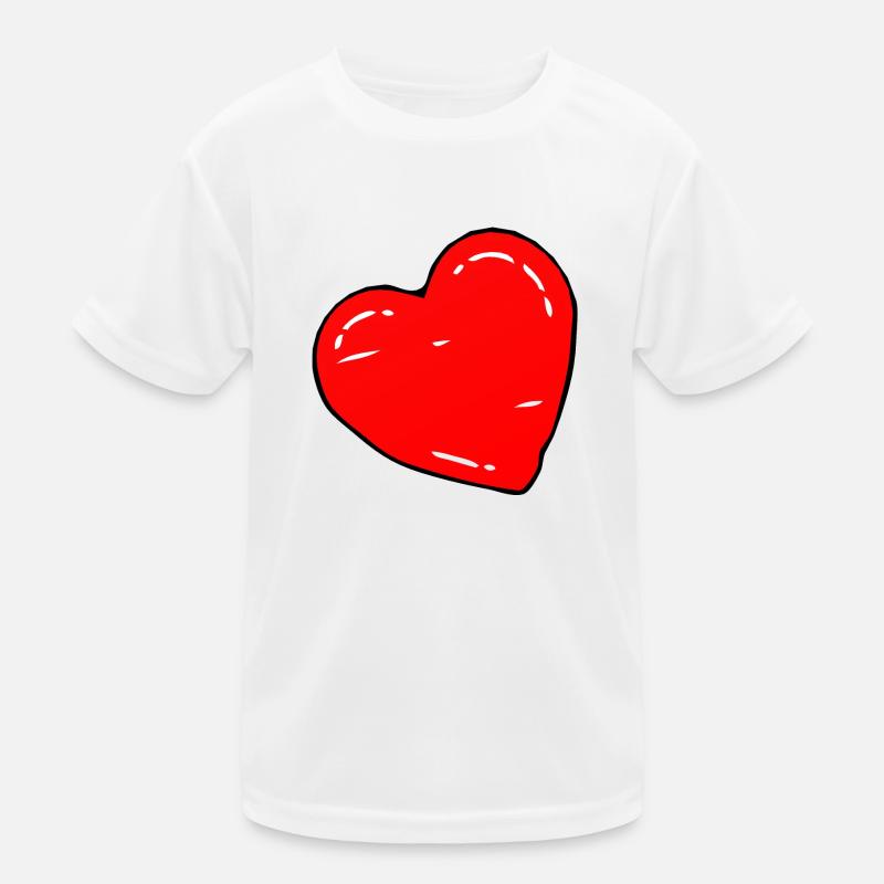 coeur rouge T-shirt sport Enfant