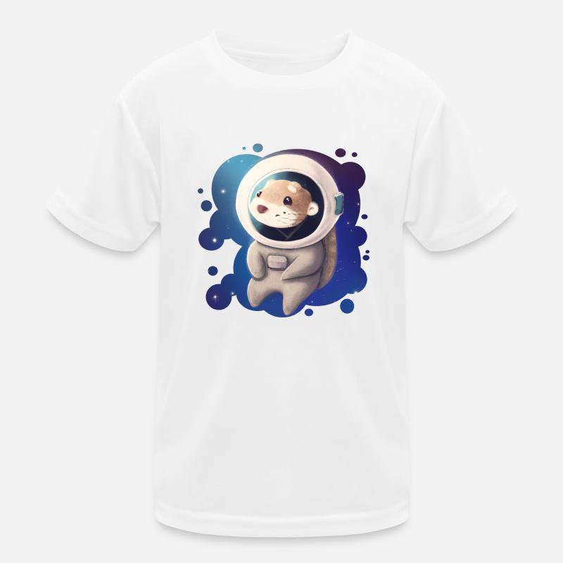 Süßer Weltraumotter Kinder Funktions-T-Shirt
