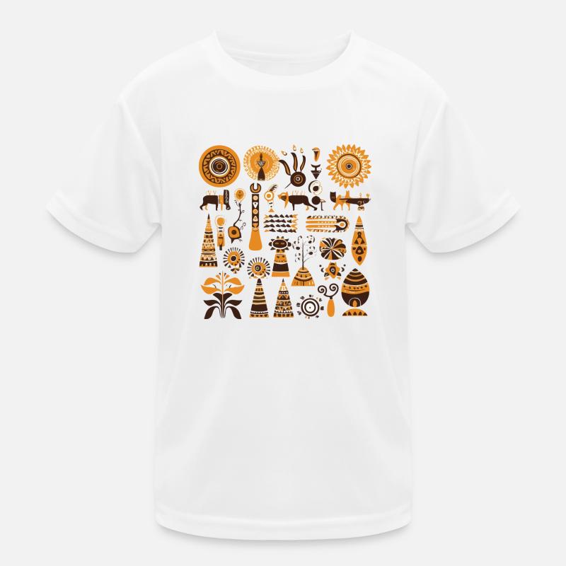 Afrikanische Folklore Kinder Funktions-T-Shirt