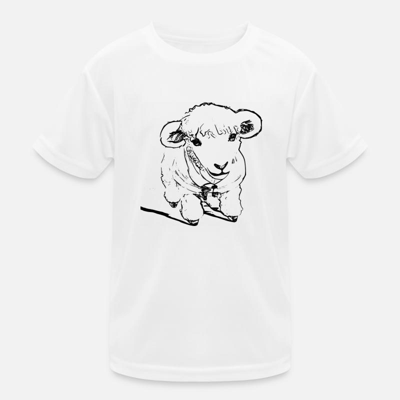 Schäfchen - Kinder Funktions-T-Shirt - Weiß