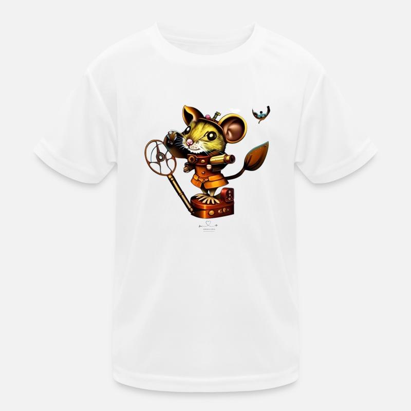 Steampunk Maus Kinder Funktions-T-Shirt