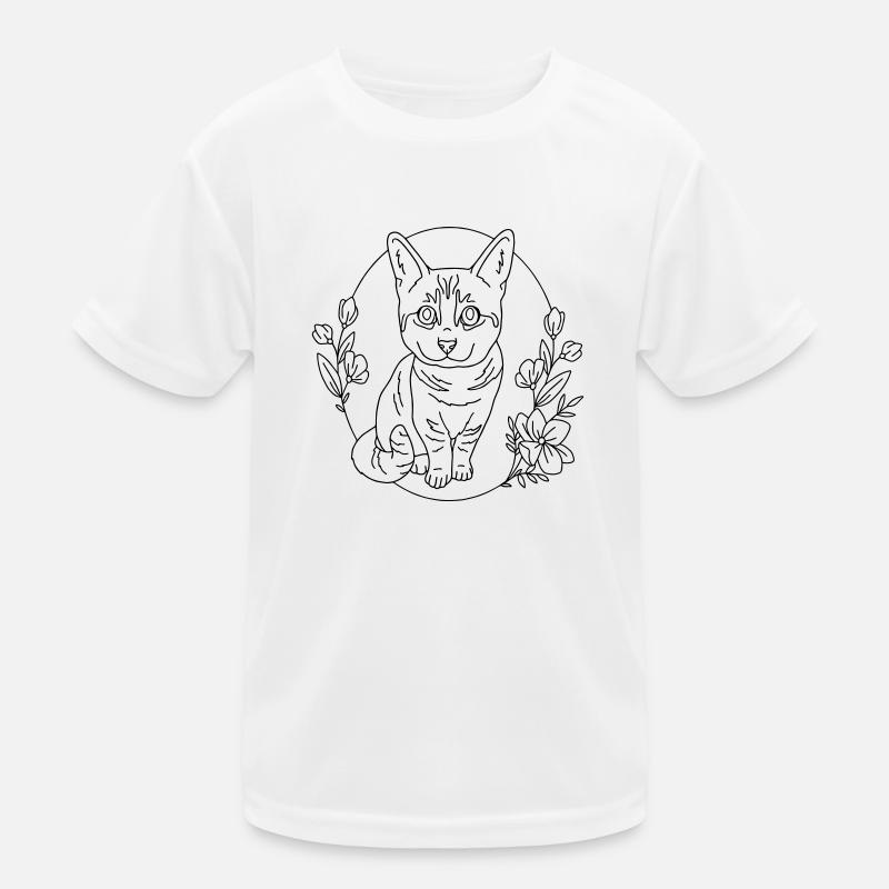 couronne de fleurs de chat T-shirt sport Enfant