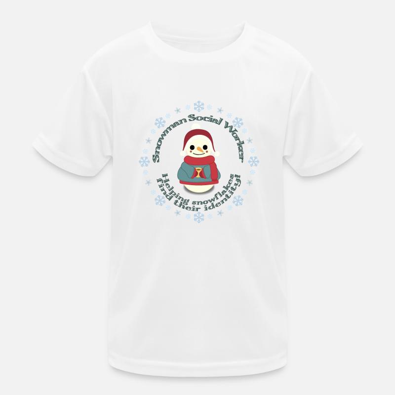 Snowman Social Worker Kinder Funktions-T-Shirt