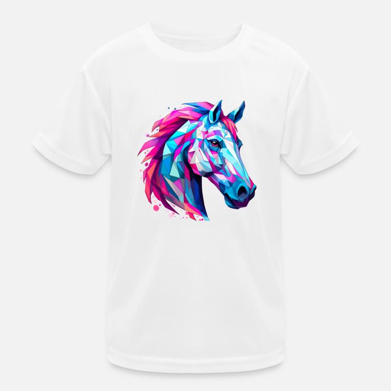 Pferdekopf Kinder Funktions-T-Shirt