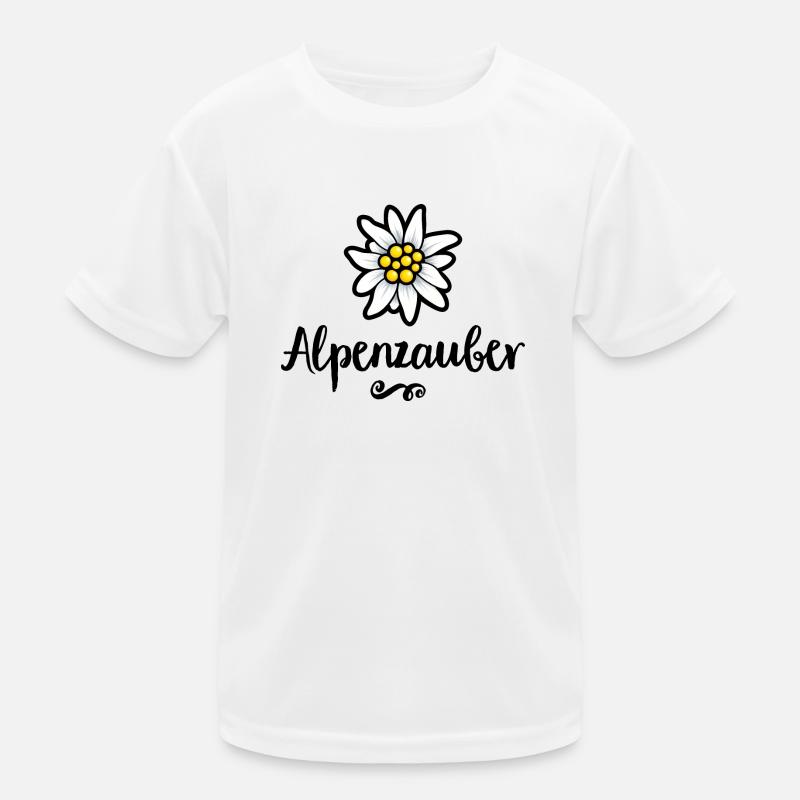 Edelweiss Blümchen Alpenzauber Kinder Funktions-T-Shirt