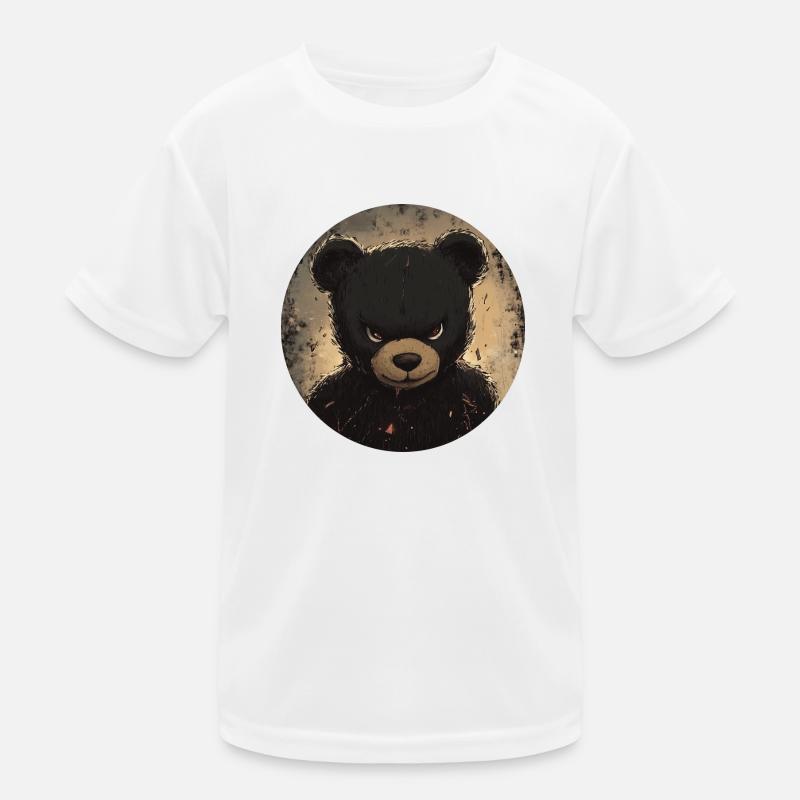 Fearless Teddy: Dark Elegance Kids Functional T-Shirt