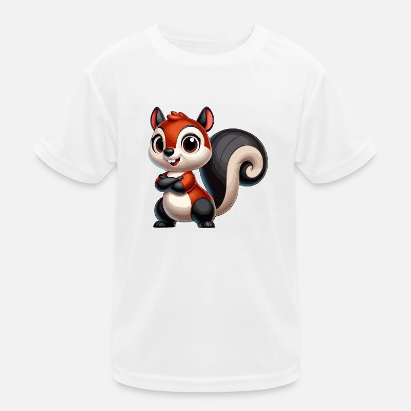 Eichhörnchen-Schwarzschwanz Kinder Funktions-T-Shirt
