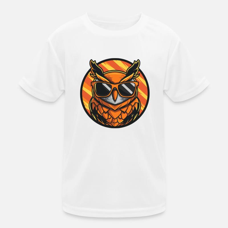 Eule Comic Cool Kinder Funktions-T-Shirt