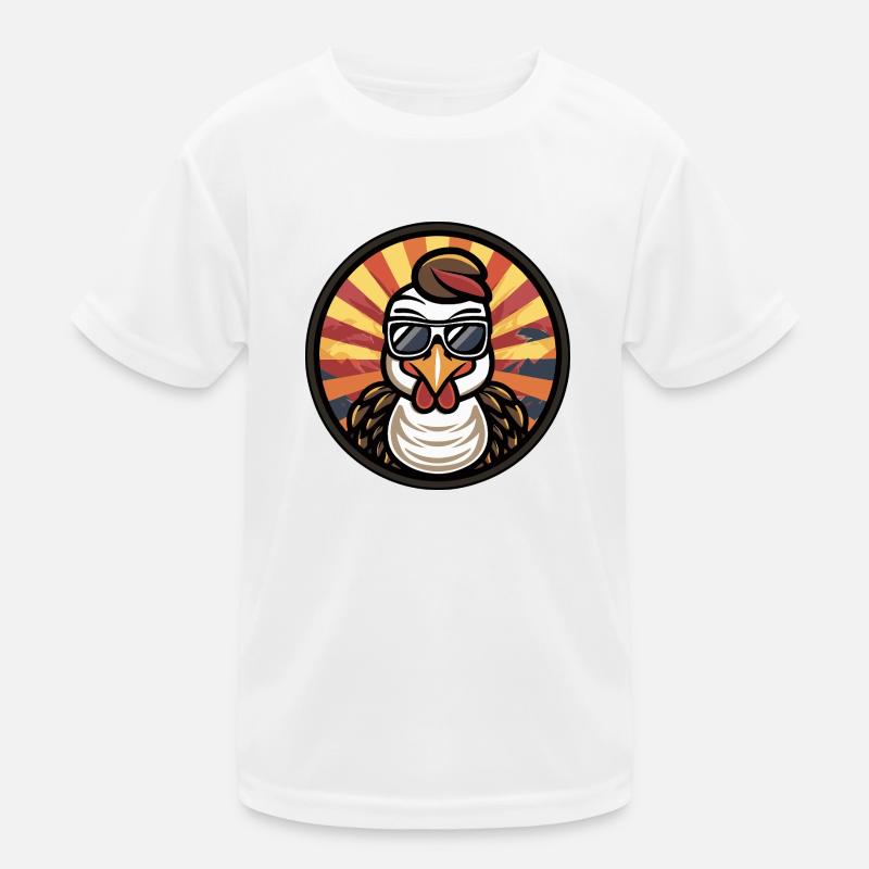 Hahn Truthahn Kinder Funktions-T-Shirt