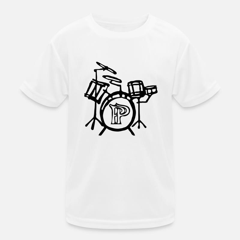 Schlagzeug Kinder Funktions-T-Shirt