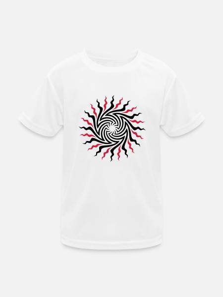 psychedelic_sun_201007_a_color - Kids Functional T-Shirt - white