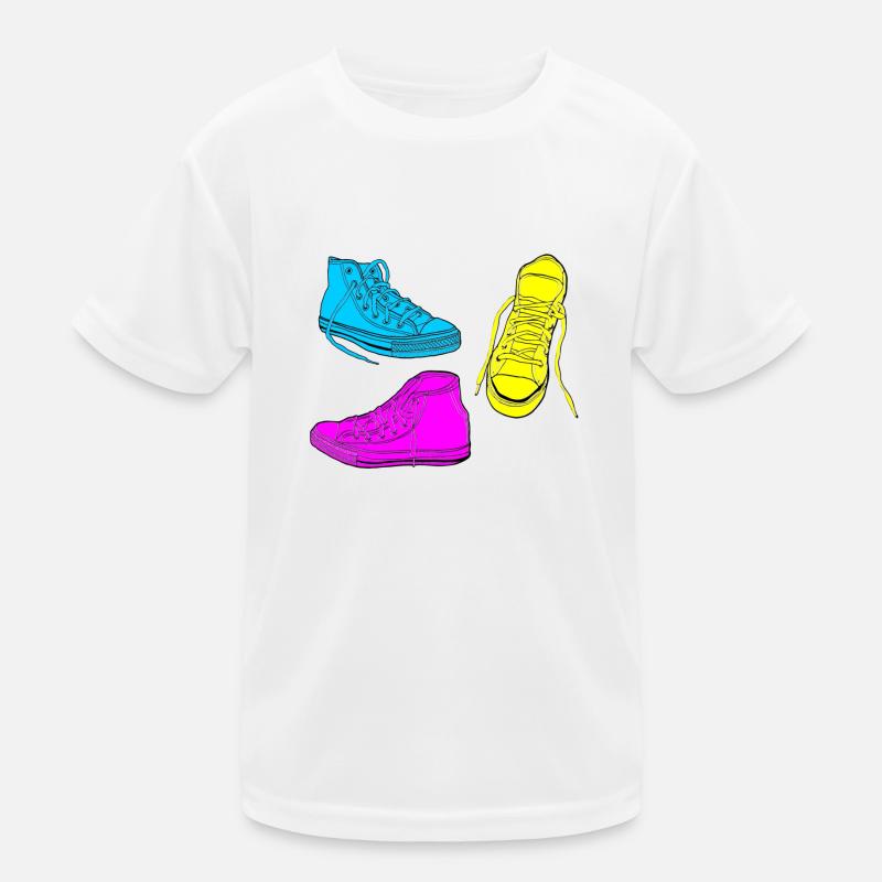 Trainer farbigen Kinder Funktions-T-Shirt