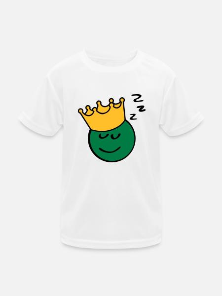 Erbsenkönig sleep - Kinder Funktions-T-Shirt - Weiß - Vorne
