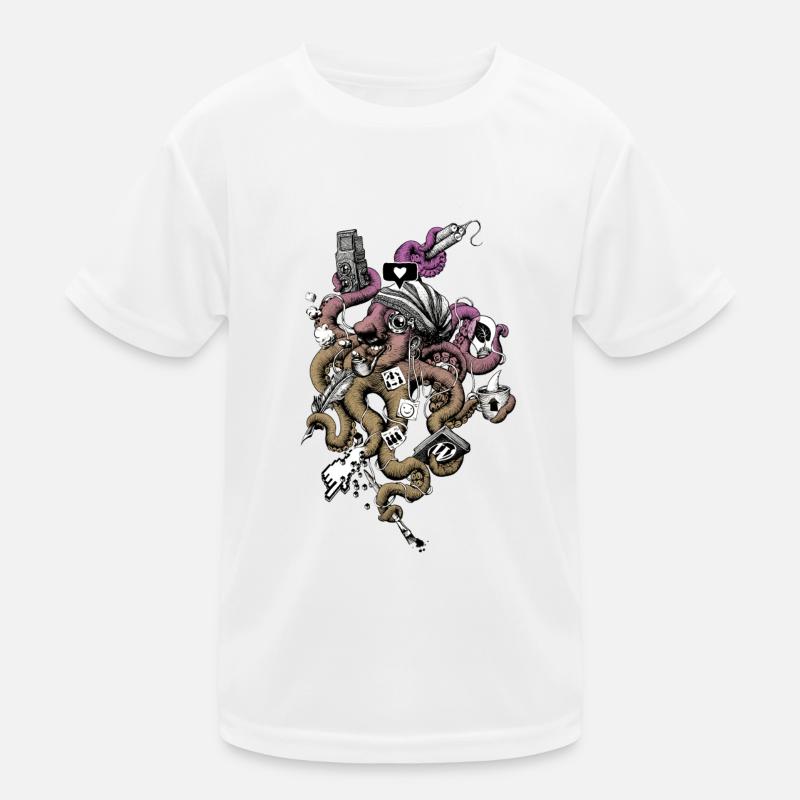 Octopus Kinder Funktions-T-Shirt