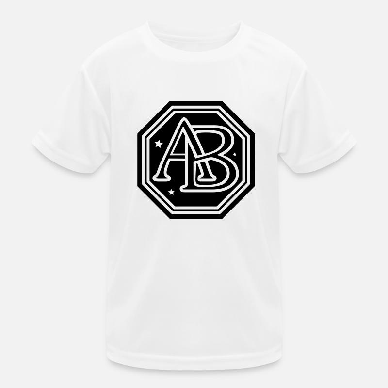 ab monogram letters Kids Functional T-Shirt