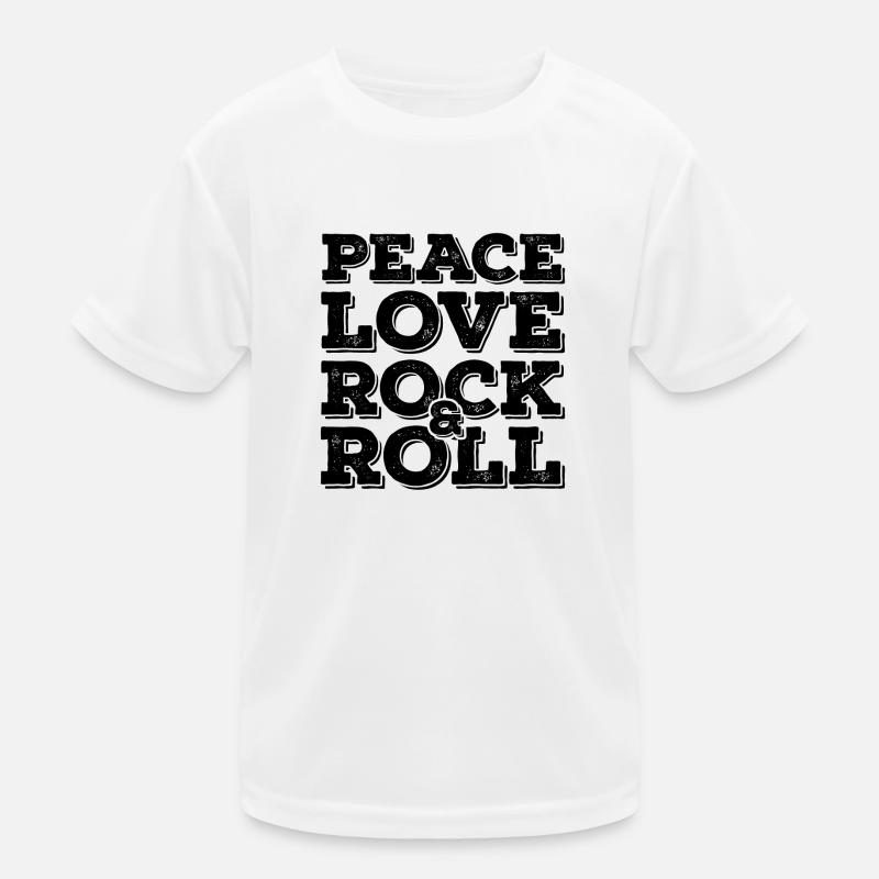 Rock N Roll Botschaft Schwarz Cooles Geschenk Kinder Funktions-T-Shirt
