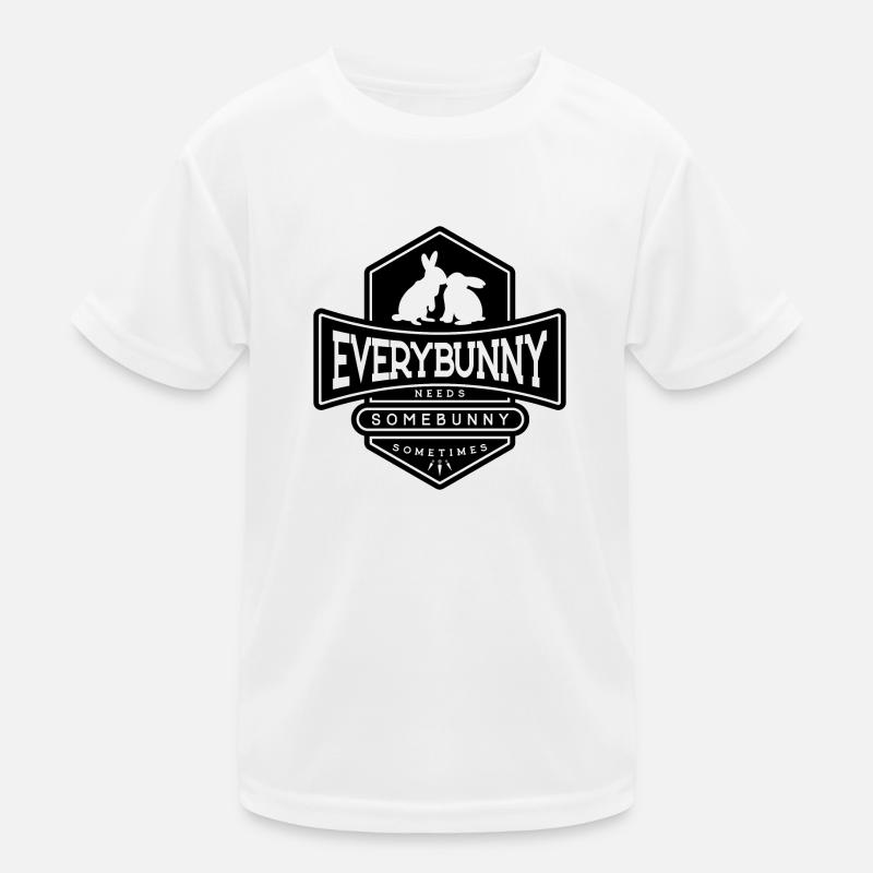 Jeder Hase braucht einen Hasen kuscheln Schwarz Kinder Funktions-T-Shirt