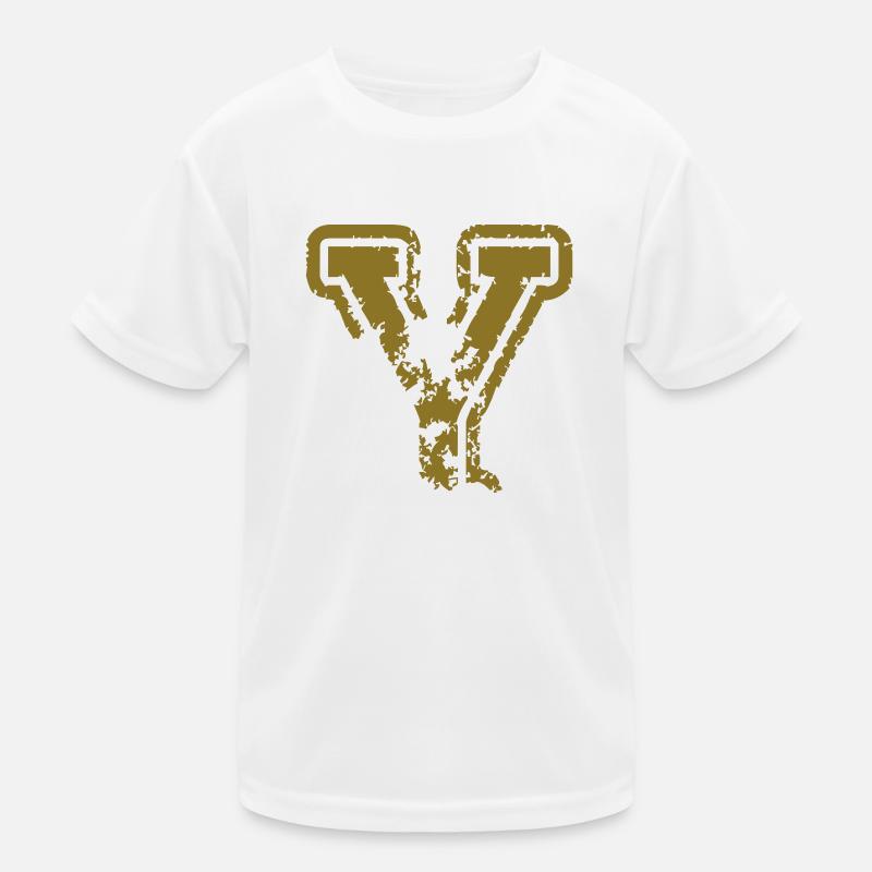 y - Buchstabe Kinder Funktions-T-Shirt