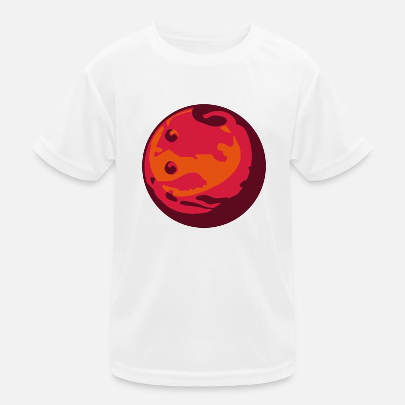 mars red planet solar system universe round circle Kids Functional T-Shirt