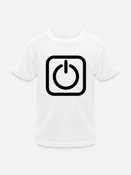 Off on on off power switch - Kids Functional T-Shirt - white - Front