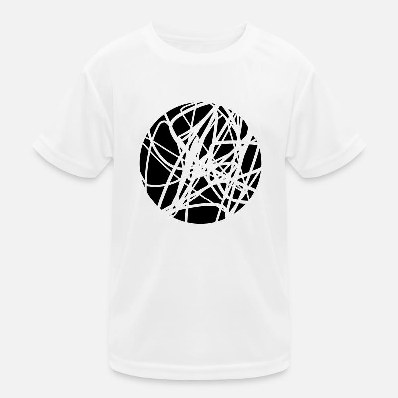 Scribbled chaotic strokes pattern Kids Functional T-Shirt