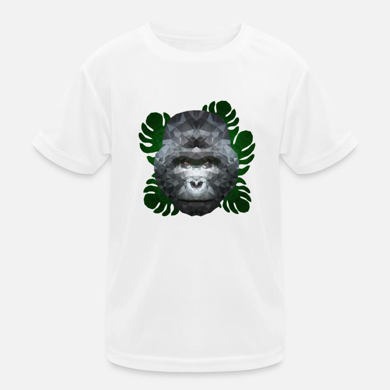 Polygon Gorilla Kinder Funktions-T-Shirt