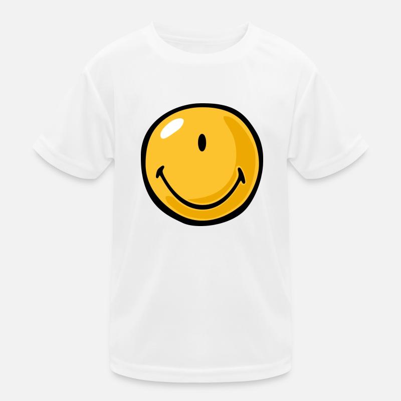 Smiley cyclops - Kinder Funktions-T-Shirt - Weiß