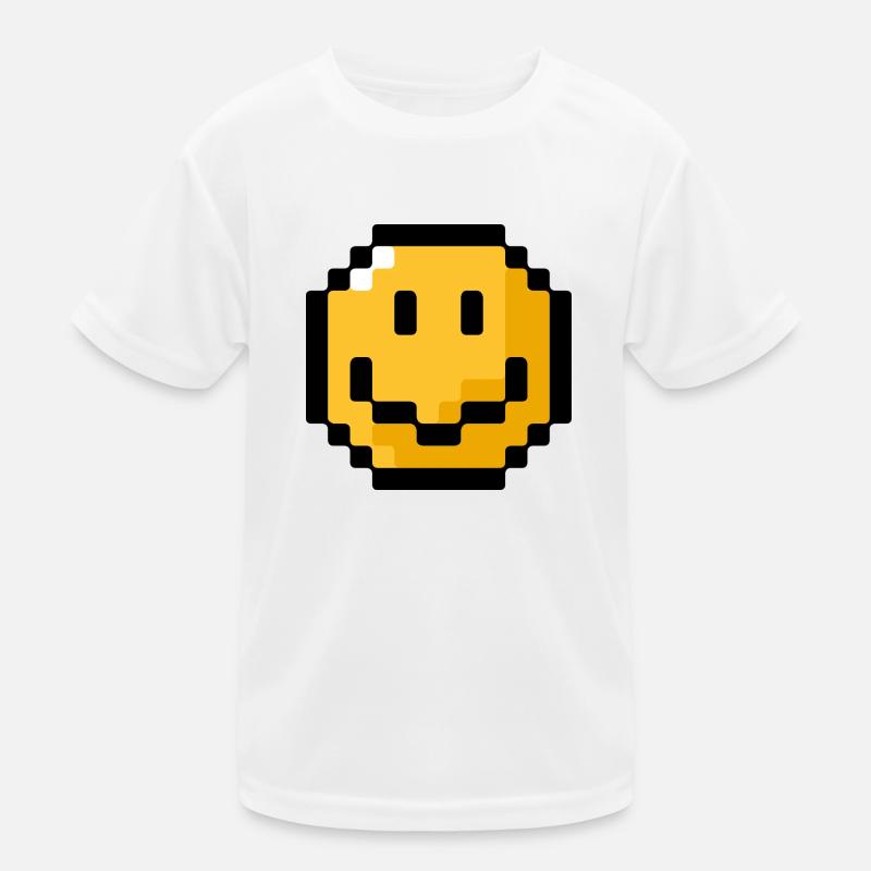 Smiley pixel Kinder Funktions-T-Shirt