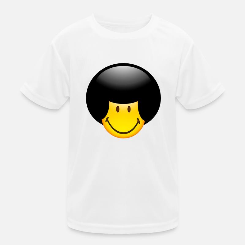 Smiley Glossy Afro Kinder Funktions-T-Shirt