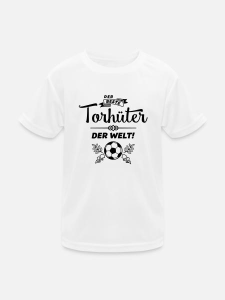 der beste torhüter - Kinder Funktions-T-Shirt - Weiß - Vorne