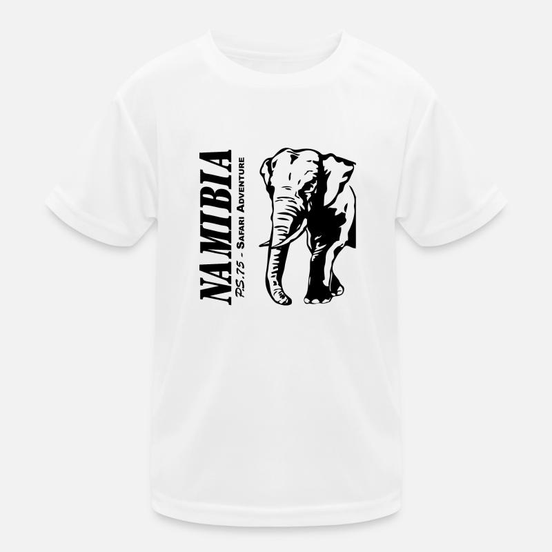 Namibia - Elephant - Elefant - Kinder Funktions-T-Shirt - Weiß