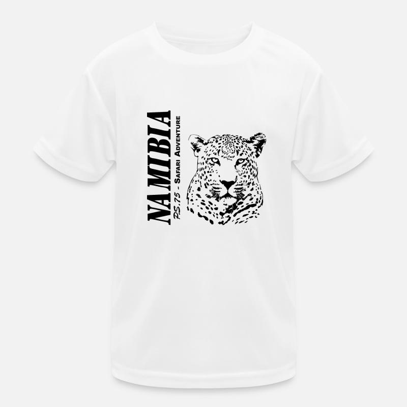 Namibia - Leopard Kinder Funktions-T-Shirt