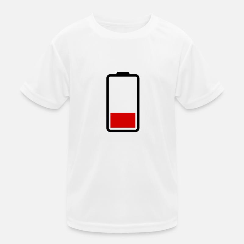 Battery Empty Kids Functional T-Shirt