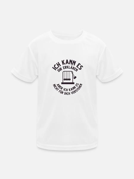 Physiker. Newtonpendel. Kugelpendel. - Kinder Funktions-T-Shirt - Weiß