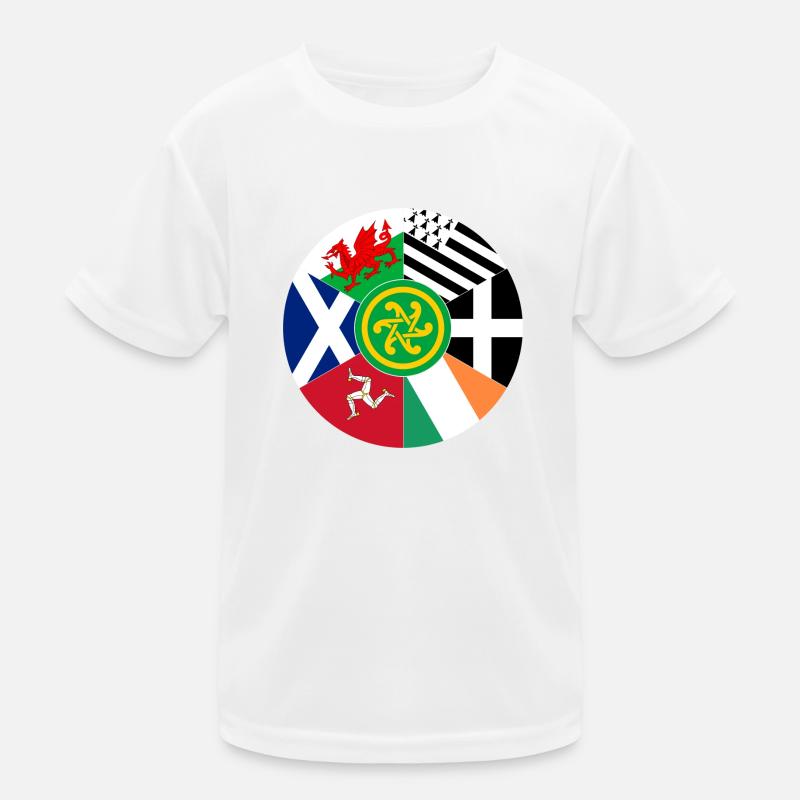 Celtic Nations Flags, Pan Celtic, Wales, Scotland Kids Functional T-Shirt