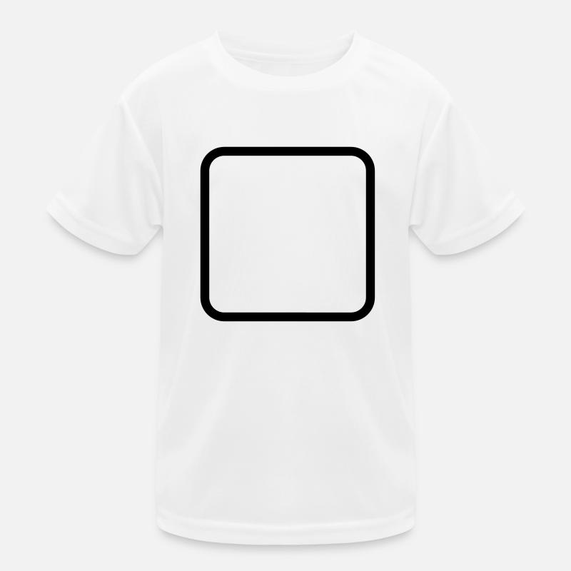 Carré avec coins arrondis Modèle pour l’édition T-shirt sport Enfant