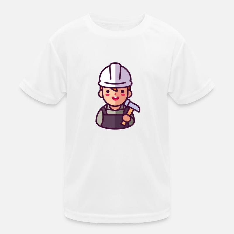 Construction worker Kids Functional T-Shirt