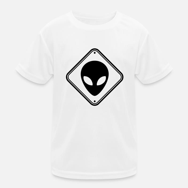 Warning alien notice Kids Functional T-Shirt