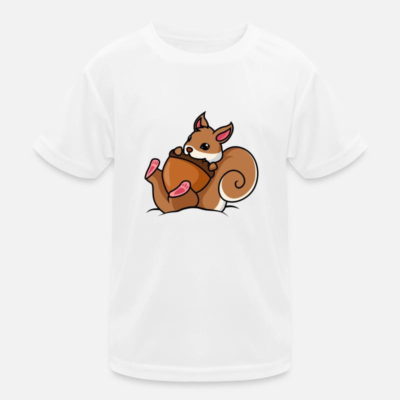 Eichhörnchen Nuss Comic Kinder Funktions-T-Shirt