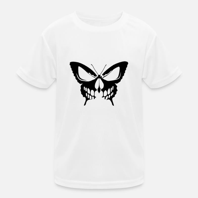 Schmetterlingsschädel Kinder Funktions-T-Shirt