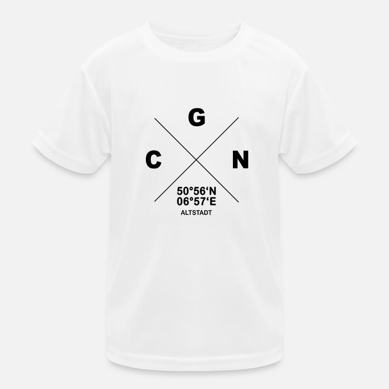 CGN Cologne Altstadt Veedel coordinates gift Kids Functional T-Shirt