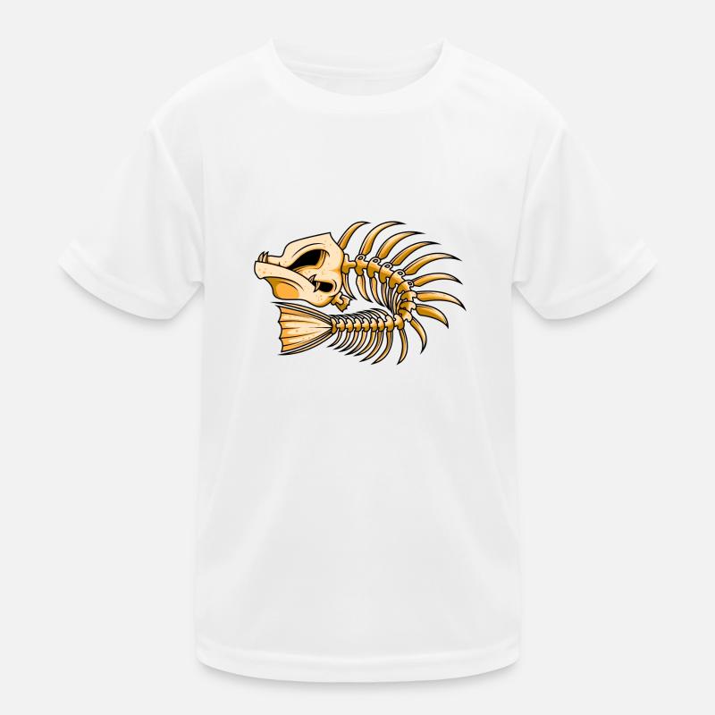 fish bones skeleton fish Kids Functional T-Shirt