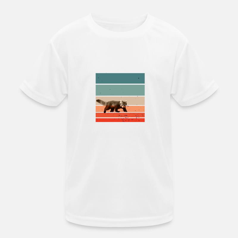Roter Panda - Kinder Funktions-T-Shirt - Weiß