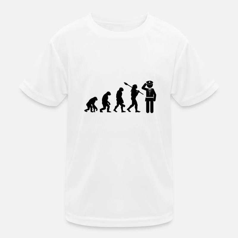 Evolution sheriff police man Policeman Kids Functional T-Shirt