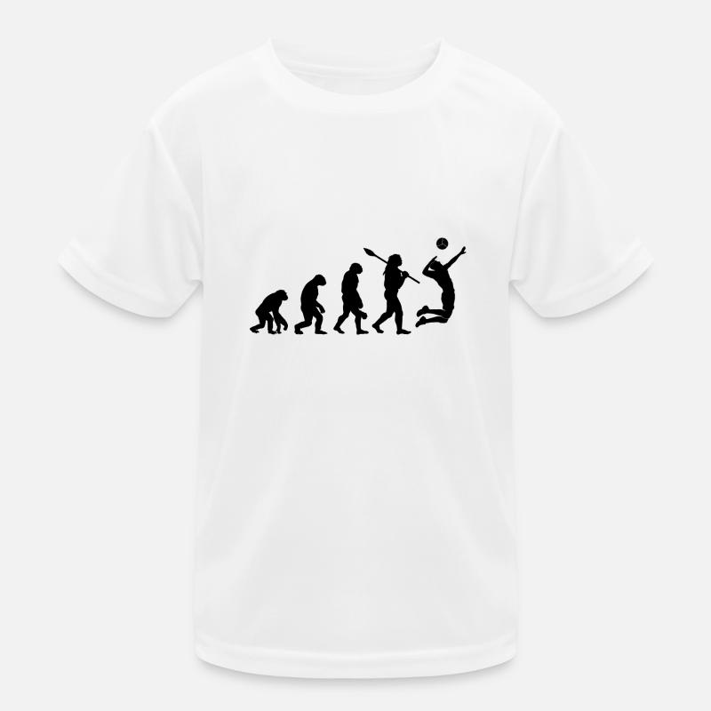 Human evolution volleyball sport Kids Functional T-Shirt